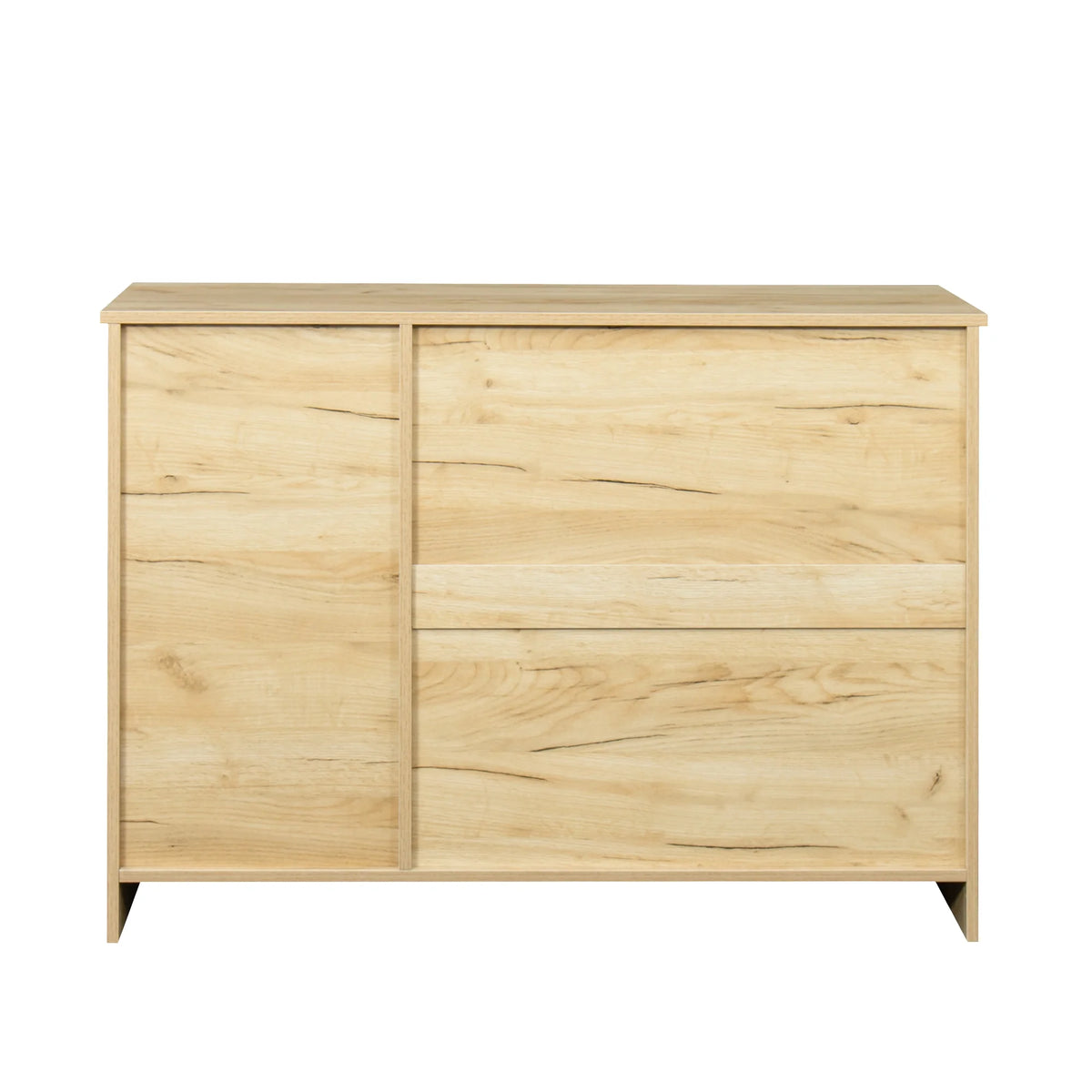 Oak Wood Buffet Sideboard with 2 Doors 1 Storage and 2 Drawers O723941