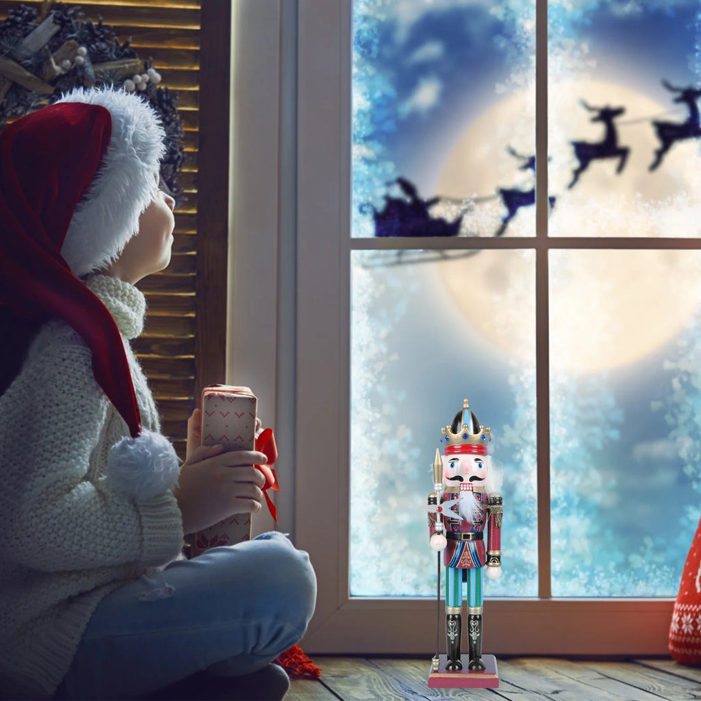 Walnut Wooden Nutcracker Soldier Doll Xmas Decor Z995504