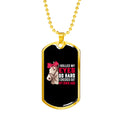 Stainless Steel or 18k Gold Dog Tag Necklace Z47938