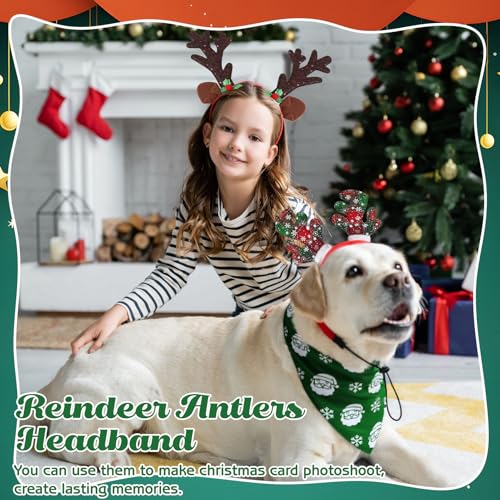 Christmas Dog Headband and Bandana Set Z573