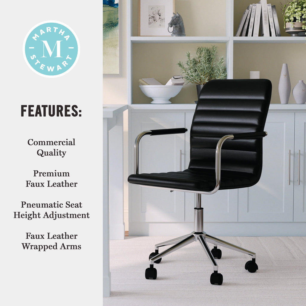 Black Upholstered Office Chair X49181