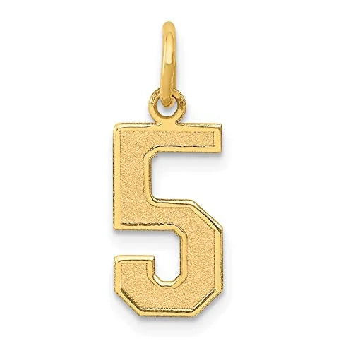 10K Yellow Gold Number 5 Charm J766881