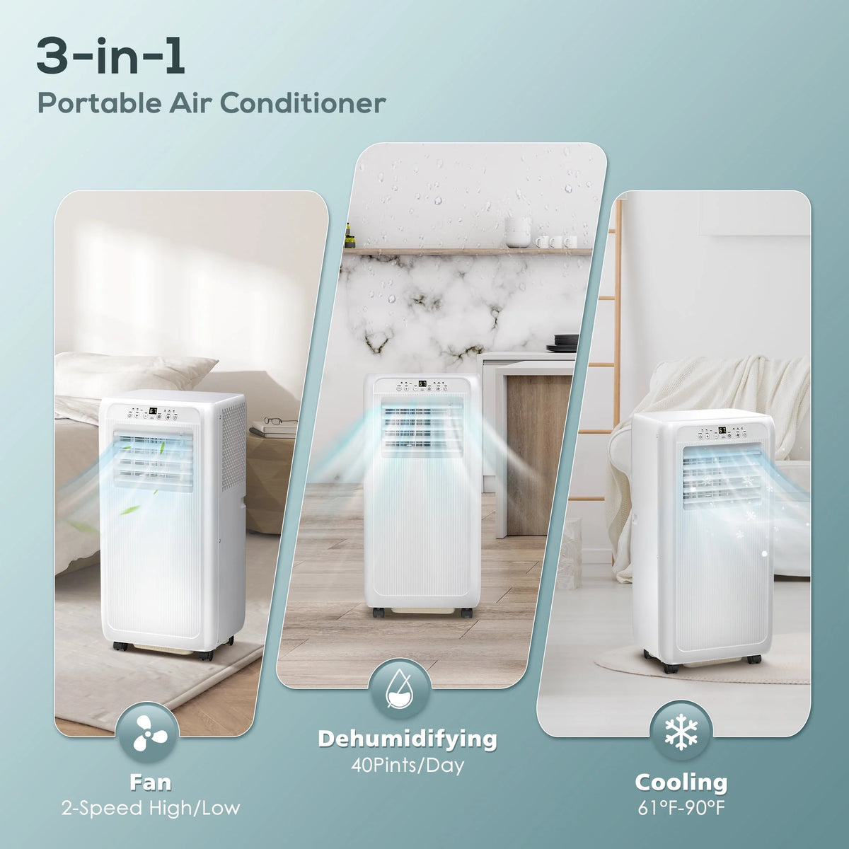 5000BTU Portable Air Conditioner 3 in 1 S323
