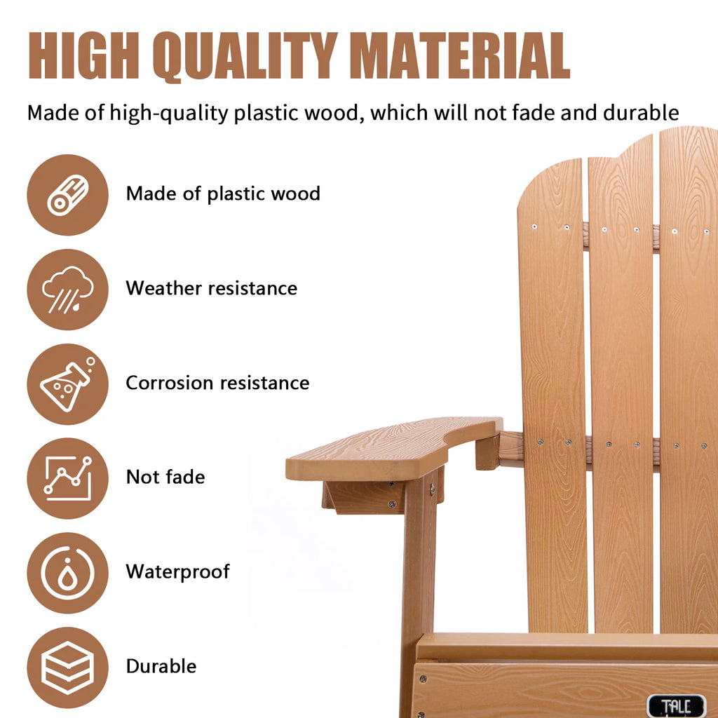 Brown Adirondack Chair with Cup Holder U737