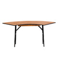 Serpentine Wood Folding Banquet Table O339