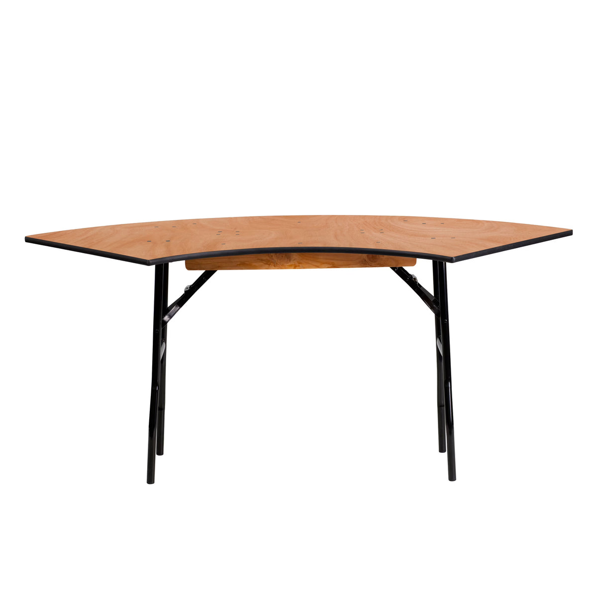 Serpentine Wood Folding Banquet Table O339