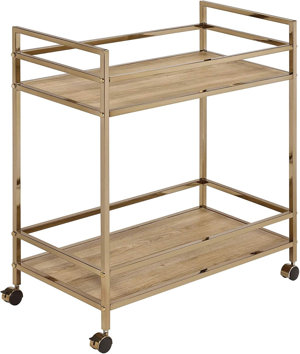 Natural & Champagne Serving Cart Z1336