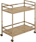 Natural & Champagne Serving Cart Z1336