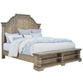King Wood Panel Storage Bed in Honey Brown I154613