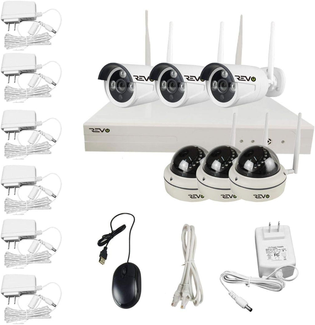 Wireless 8CH Security System with 1TB HDD NVR, 3 x 1080P Bullet & 3 x 1080P Dome Cameras V1260
