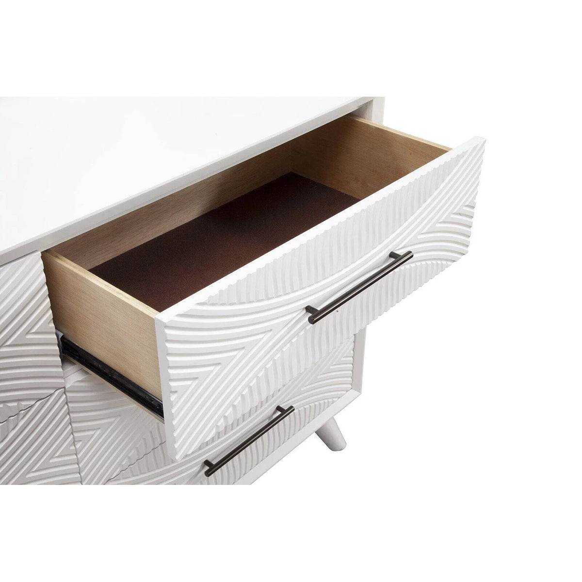 White 6 Drawer Wood Dresser Q712781