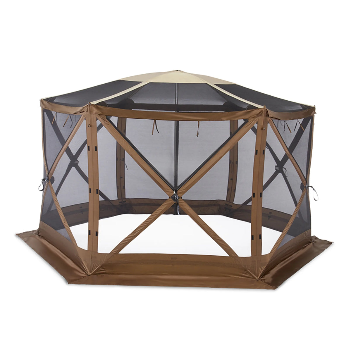 Brown Portable Camping Gazebo Shelter B42804