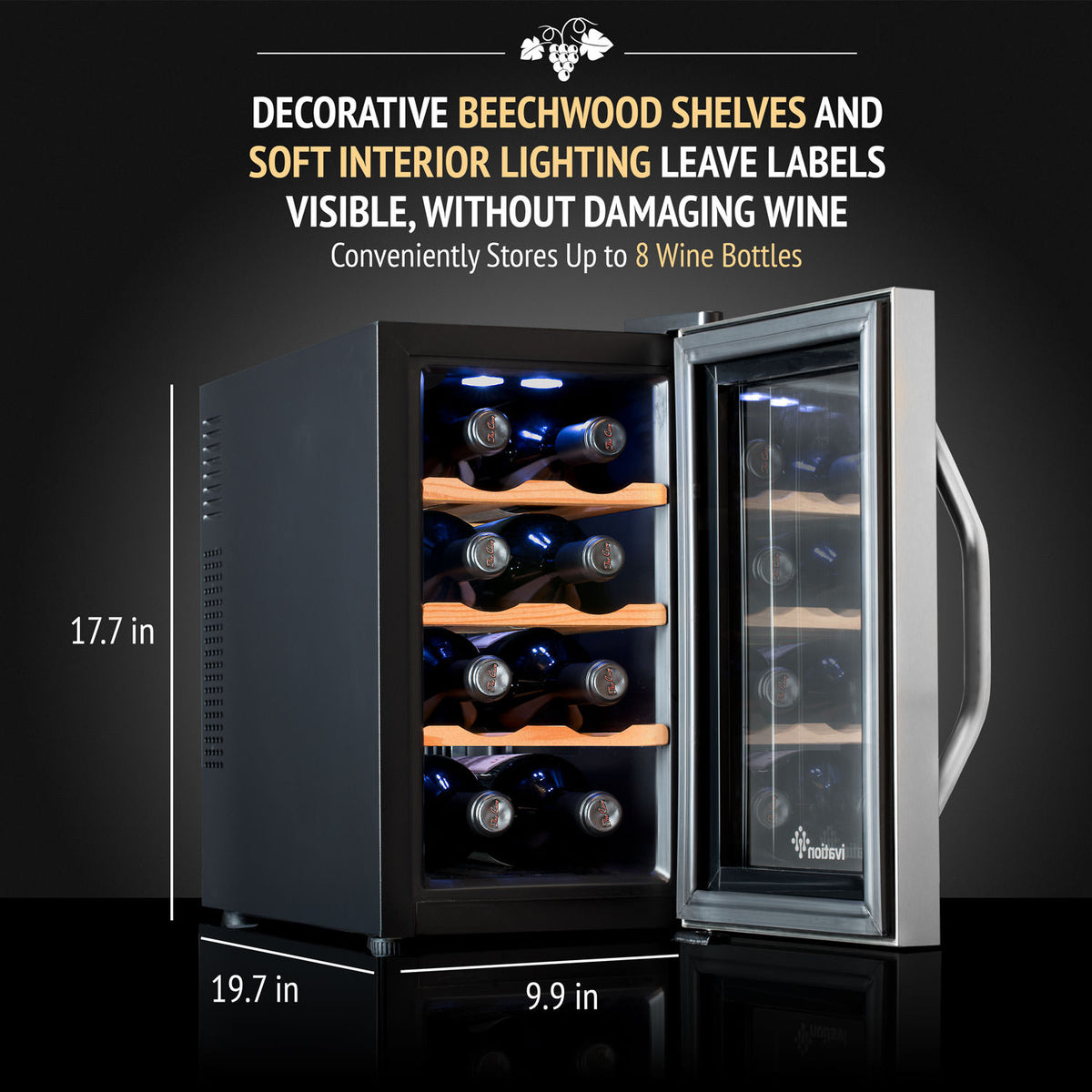 8 Bottle Thermoelectric Wine Cooler Q9512