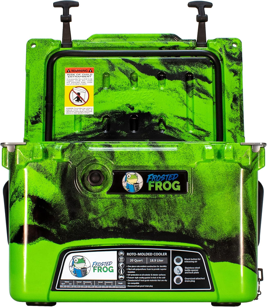 Green and Black Camo 20 Quart Ice Chest Cooler V429