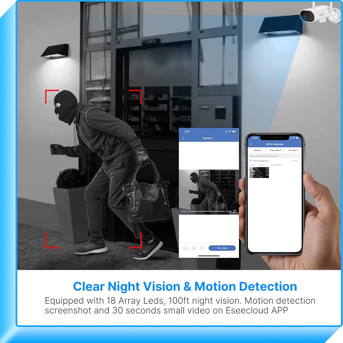 3MP Wireless Security Camera System with 1TB Hard Drive I308027