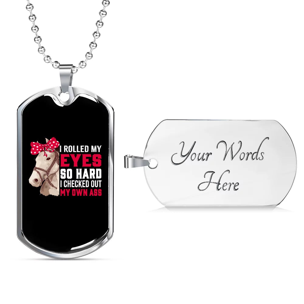 Stainless Steel or 18k Gold Dog Tag Necklace Z47938