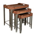 Nesting Table with Side Handles Set of 3 G163