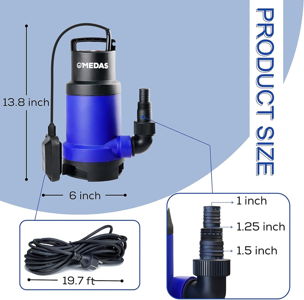 2 Pack 750W Submersible Dirty Water Pump with Float Switch D40894