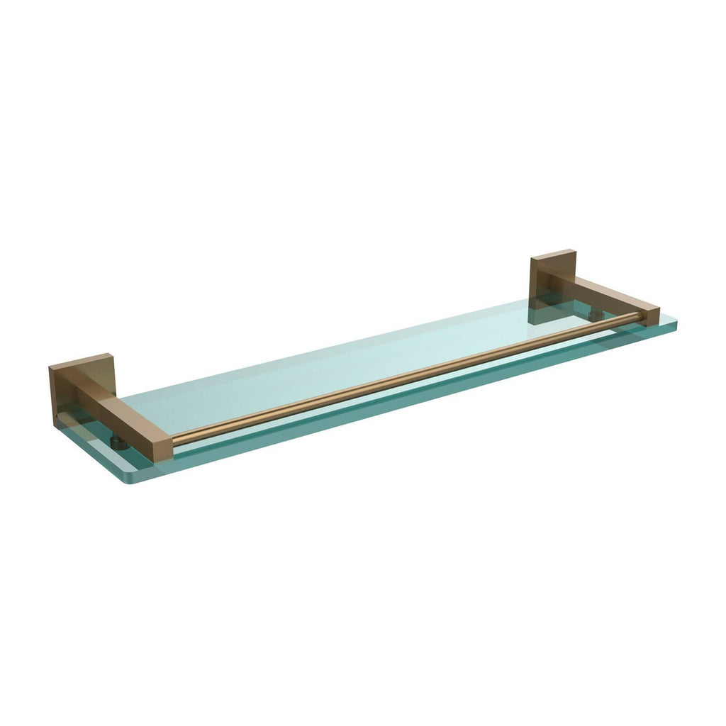 Brushed Bronze Glass Shelf with Gallery Rail H711049