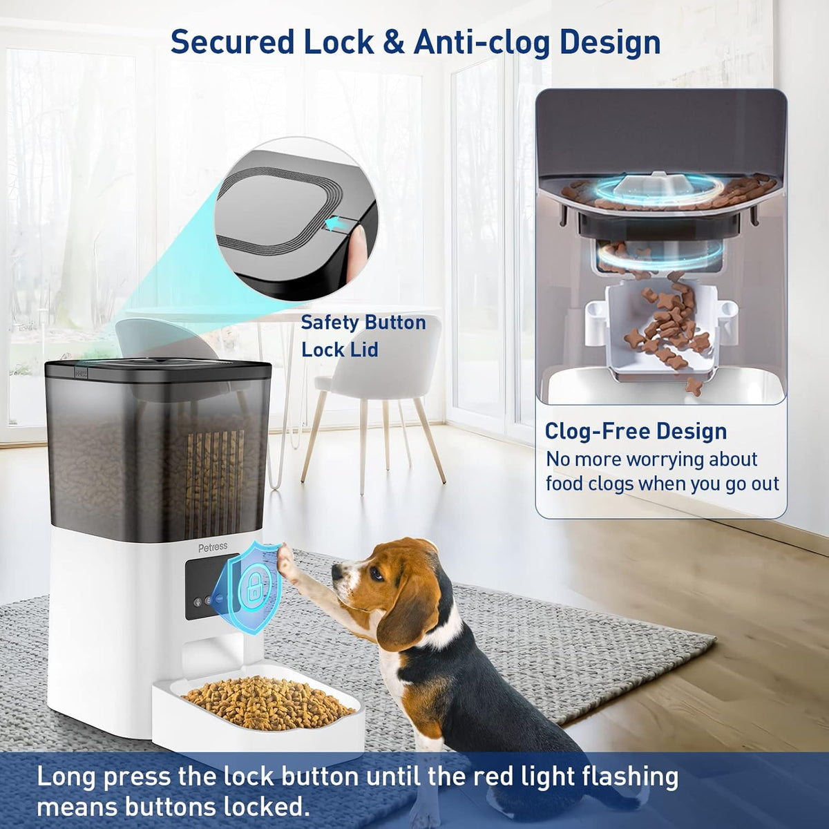 4L Automatic Cat Feeder with WiFi and 10s Voice Recorder, Pack of 2 I6523