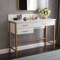 White Vanity Makeup Desk with Drawers A8109