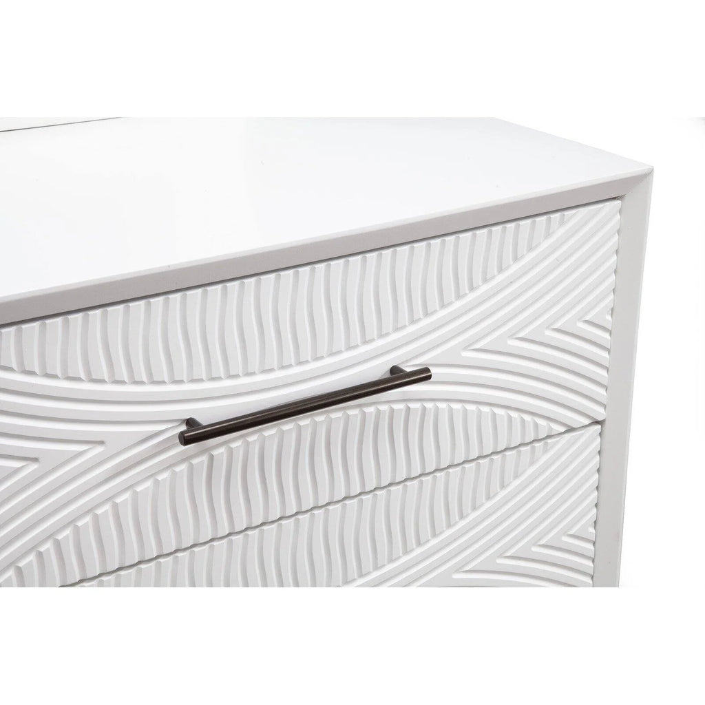 White 6 Drawer Wood Dresser Q712781