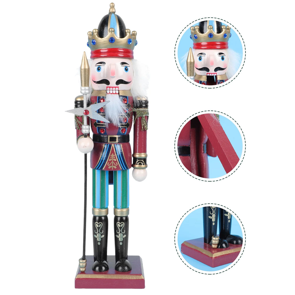 Walnut Wooden Nutcracker Soldier Doll Xmas Decor Z995504