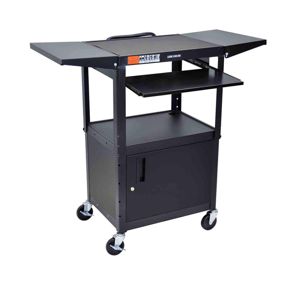 Red Adjustable Height Cart with Leaf/Keyboard I149756