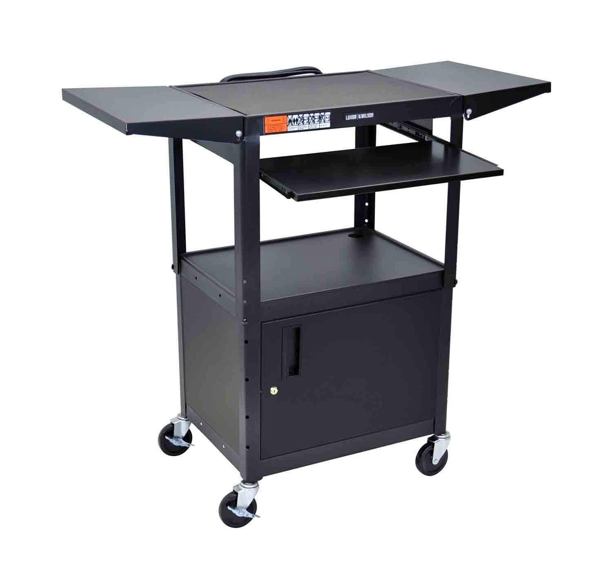 Red Adjustable Height Cart with Leaf/Keyboard I149756