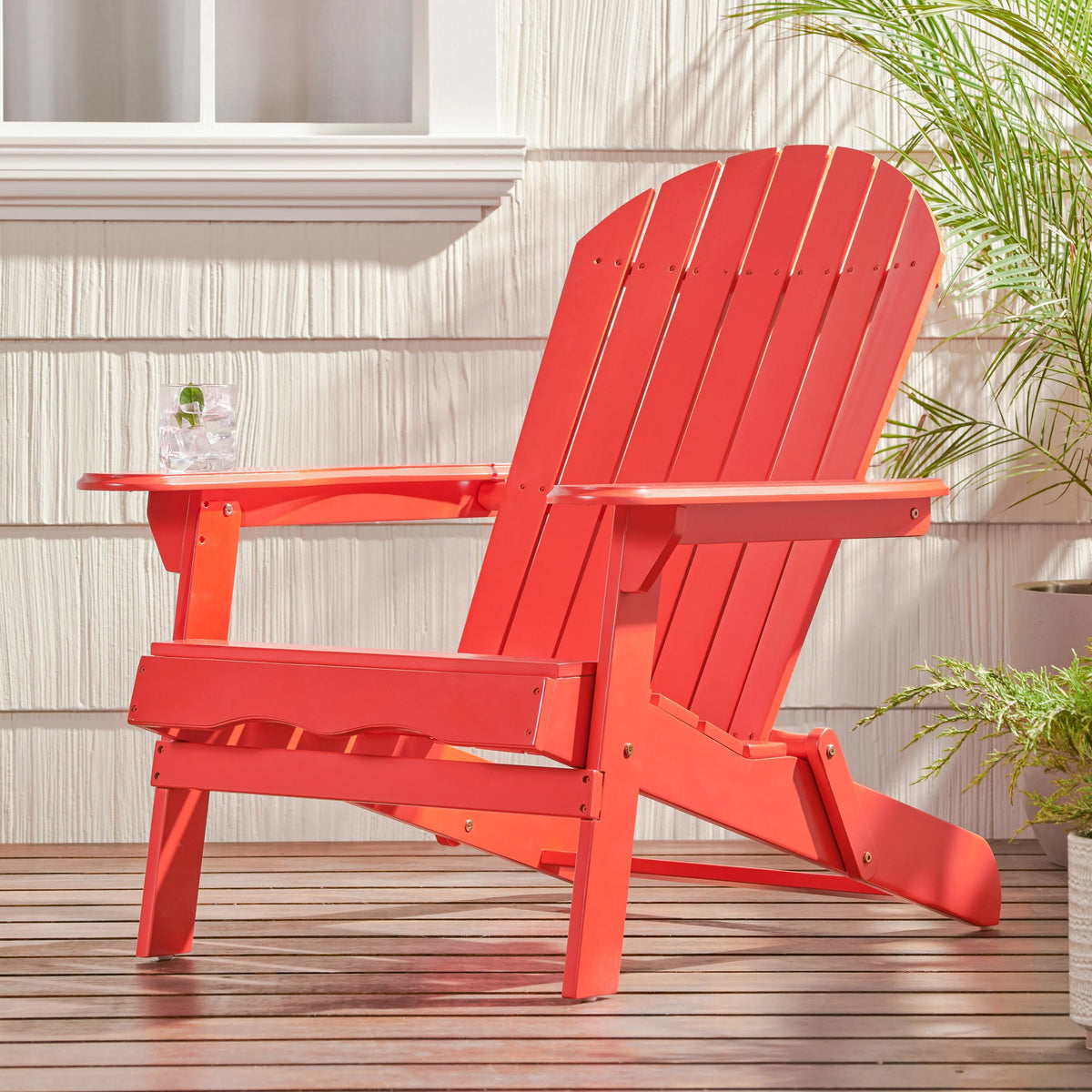 Acacia Wood Adirondack Chair T414685