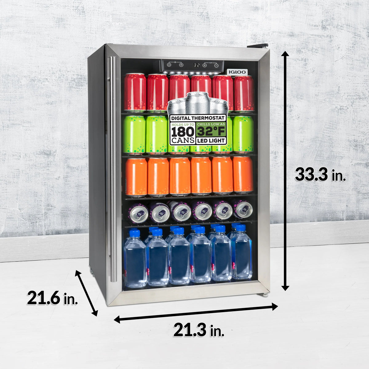 4.1 Cu. Ft. Stainless Steel Beverage Cooler Y855