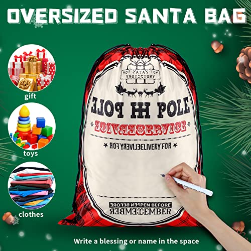 6 Pcs Large Polyester Drawstring Gift Bag T78854