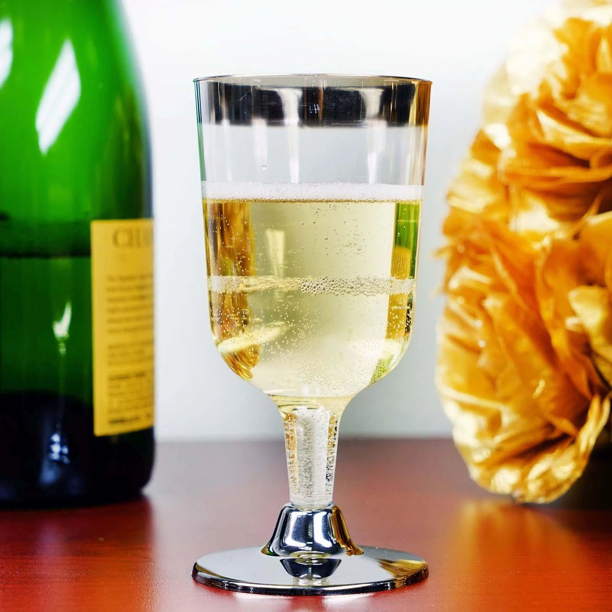 55 Pcs 6oz Disposable Plastic Wine Glass R2458