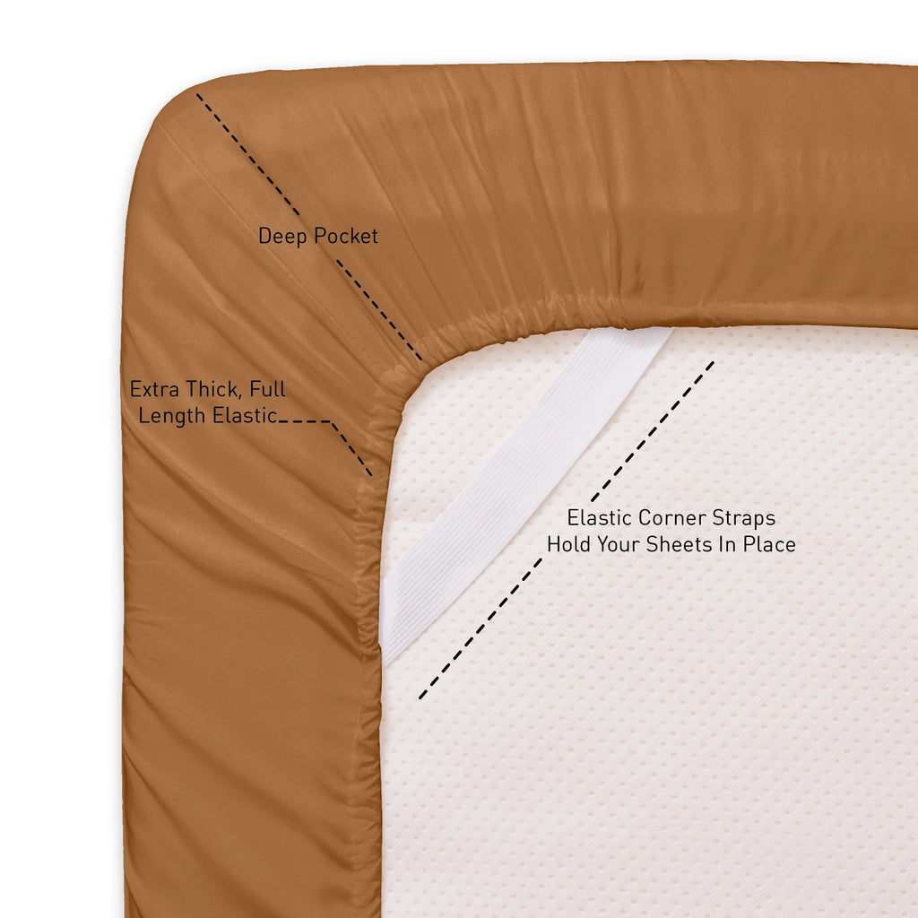 King Mocha 4-Piece Deep Pocket Sheet Set D190484