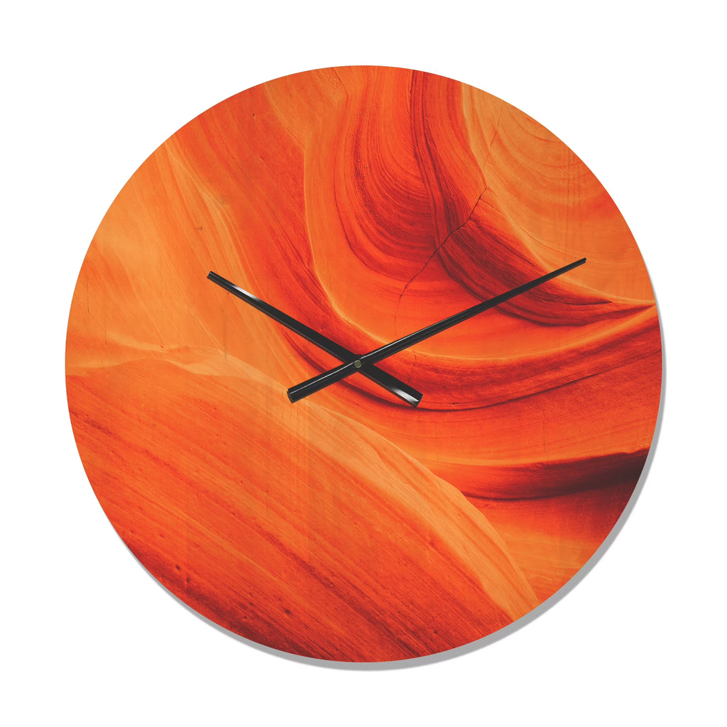 Orange Upper Antelope Canyon Landscape Wood Wall Clock O8507