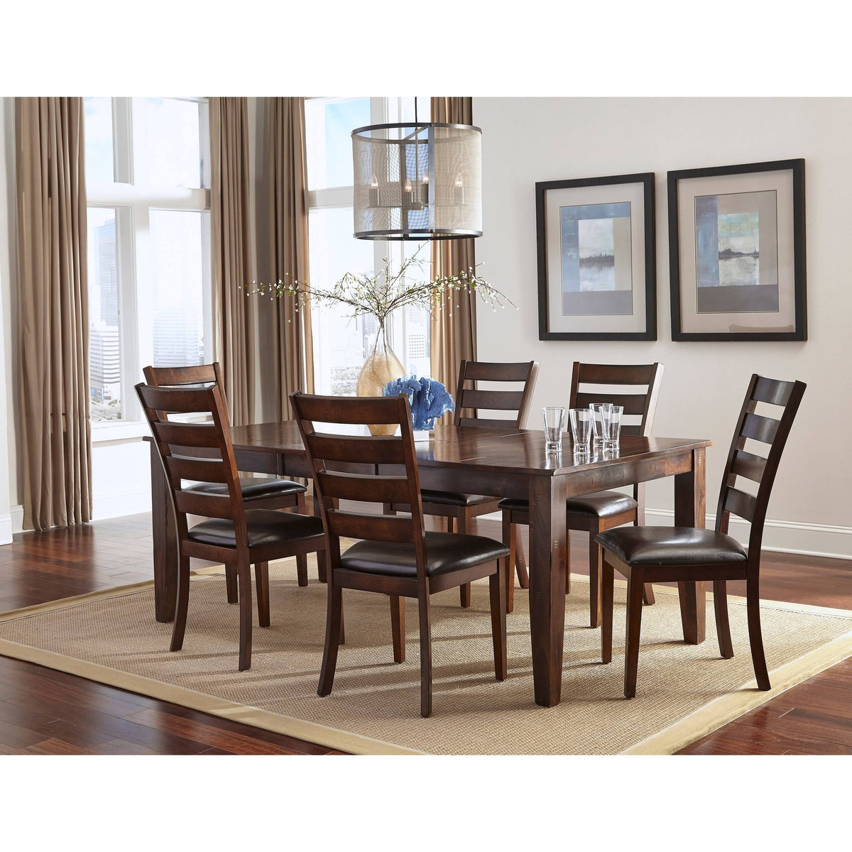 Ladder Back Side Chair Set of 2 Q908