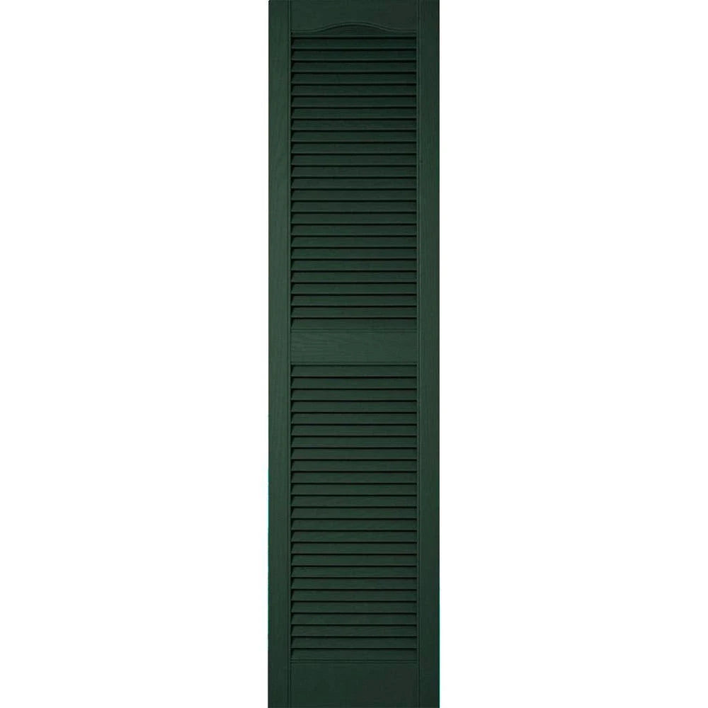 14 1/2 inchw x 53 inchh Vinyl Open Louver Shutters with Shutter-Loks A68361