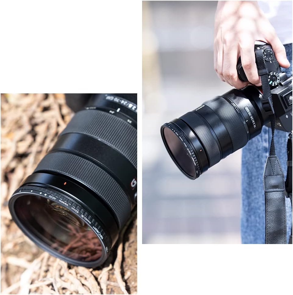 55mm Variable ND Filter ND2-ND32 Camera Lens Filter Pack of 2 N7681