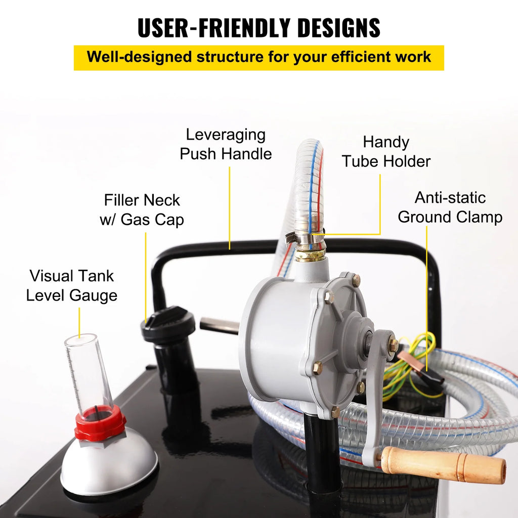 30 Gallon Fuel Caddy with Transfer Pump and 2 Wheels A8539