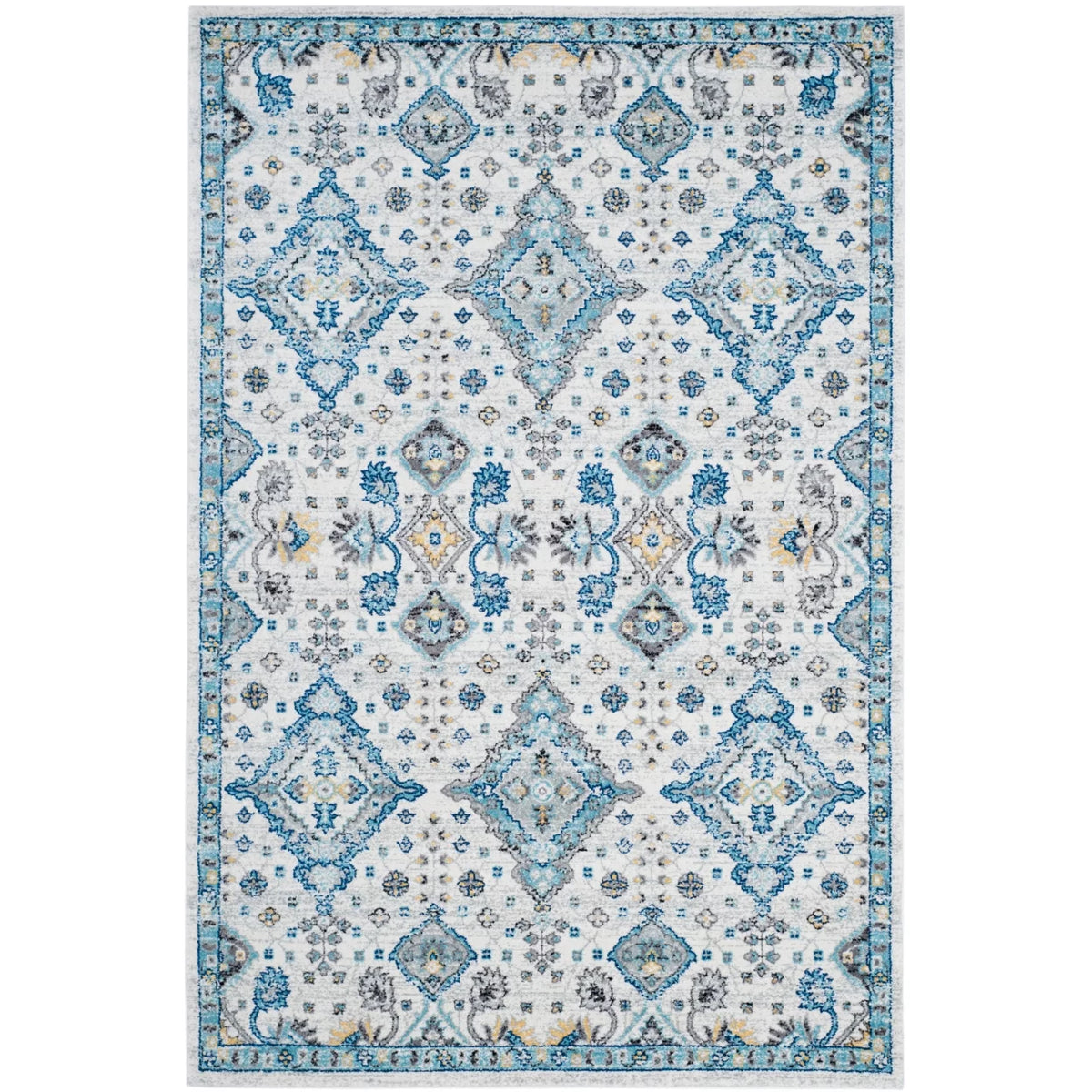 Ivory Light Blue 10' x 14' Area Rug T627