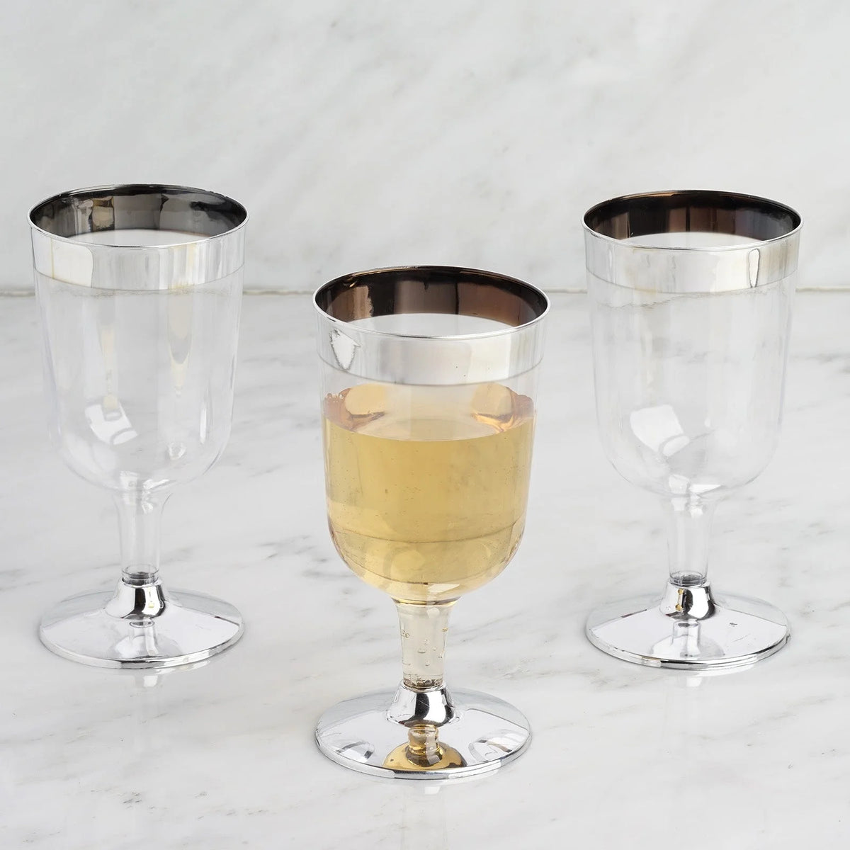 55 Pcs 6oz Disposable Plastic Wine Glass R2458