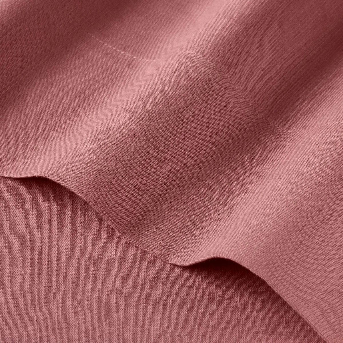 California King 100% Washed Linen Solid Sheet Set Rose U728777