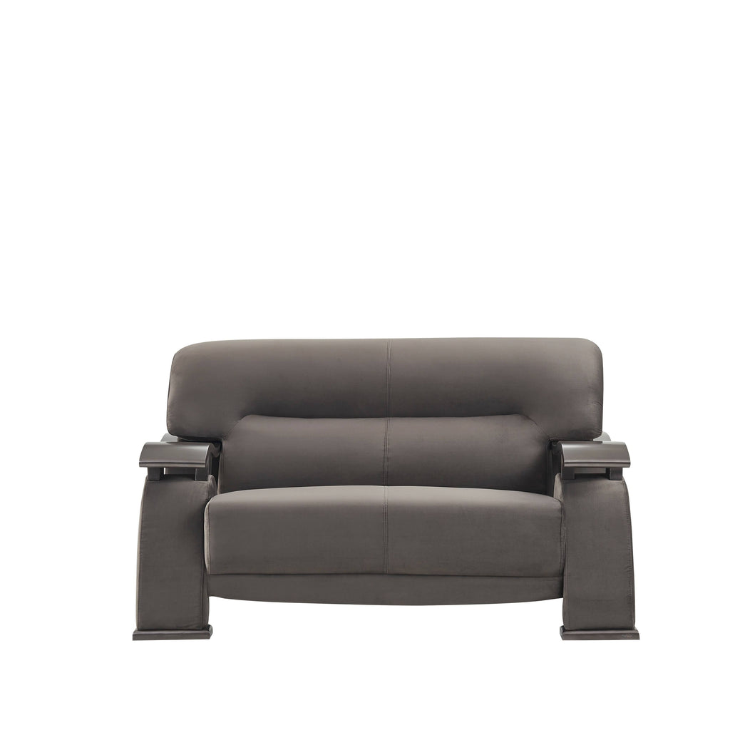 Grey Velvet Loveseat K21887