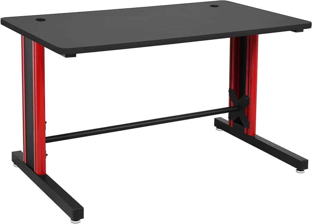 25" X 58" Black and Red Computer Desk I878580