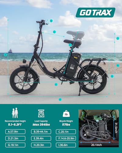 16" Folding Electric Bike with Removable Battery R636955