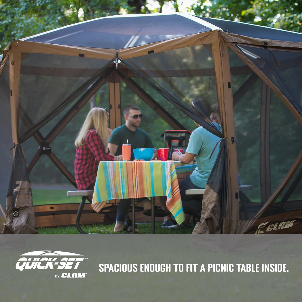 Brown Portable Camping Gazebo Shelter B42804