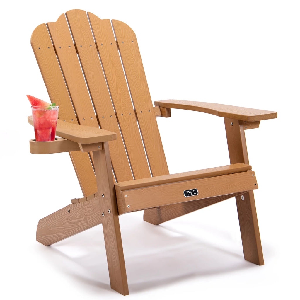 Brown Adirondack Chair with Cup Holder U737