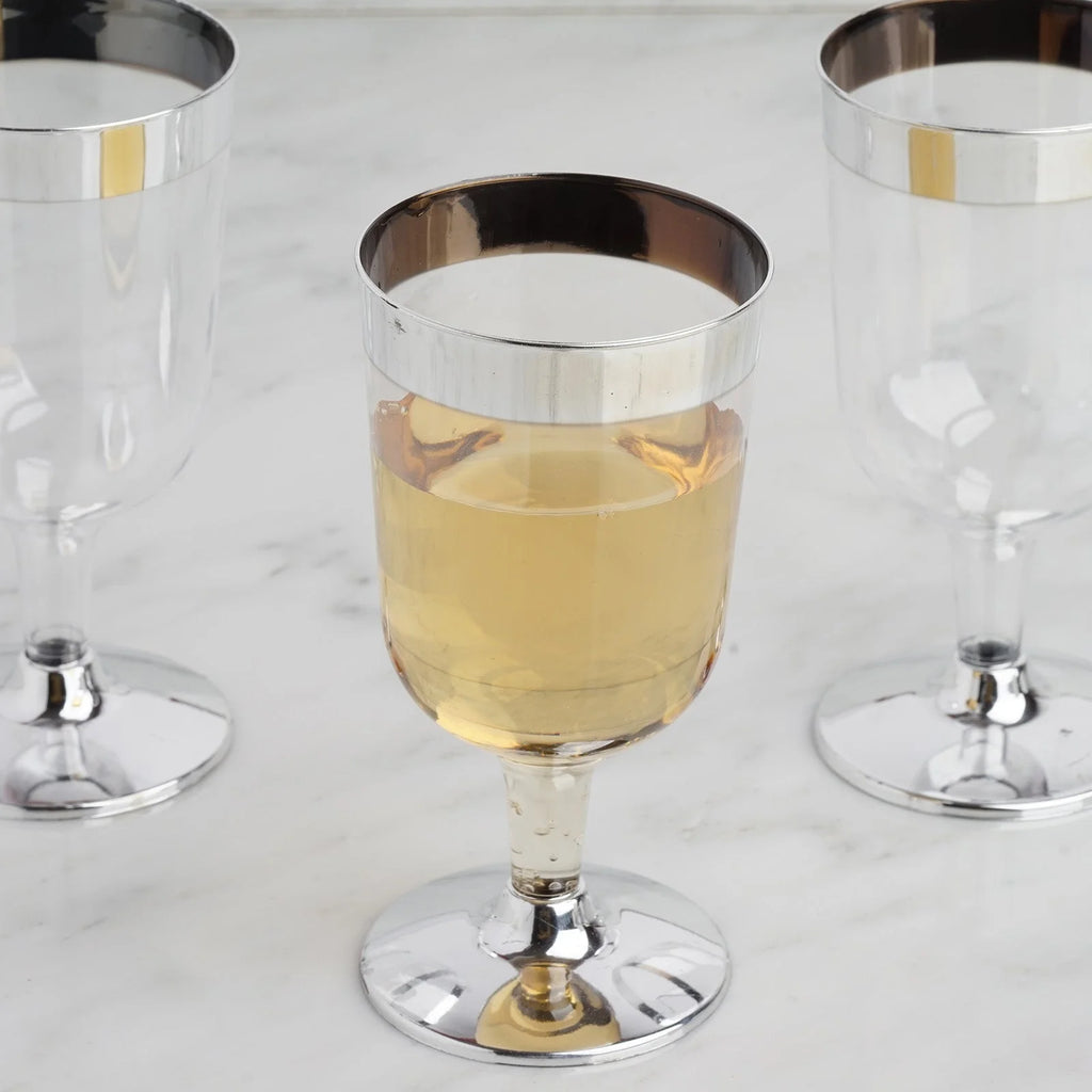 55 Pcs 6oz Disposable Plastic Wine Glass R2458