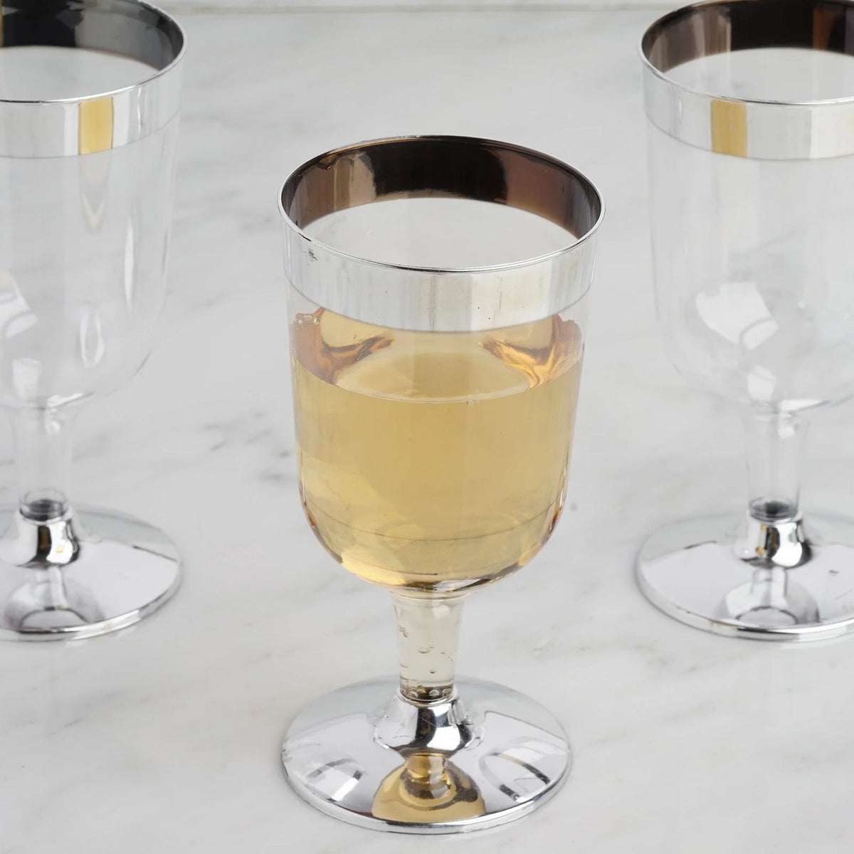 55 Pcs 6oz Disposable Plastic Wine Glass R2458
