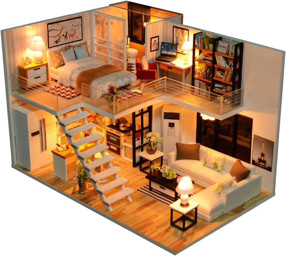 DIY Dollhouse Kit with Furniture, 1:24 Scale G548